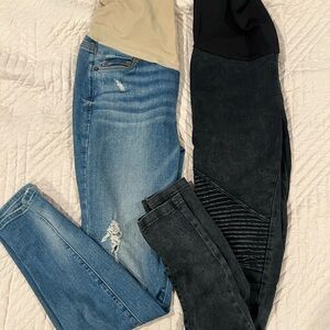 Stylish Blue and Black Jeans Set